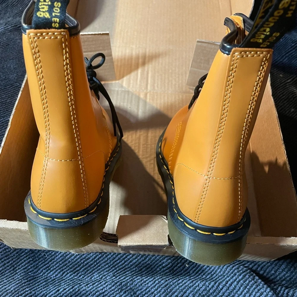 Dr. Martens Orange Combat Boots - Picture 6 of 11